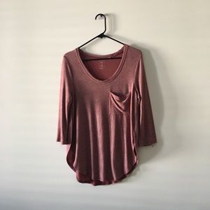 Distressed long sleeve, over-sized shirt